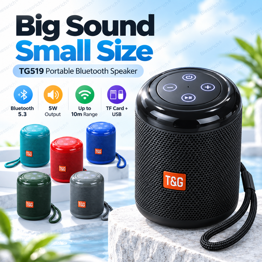 🥳2026:N SUOSITUIN TARJOUS 🔥 50 % ALENNUS! Kannettava Bluetooth-kaiutin – Bluetooth 5.3, 5 W:n kirkas ääni, TF-kortti + USB-toisto, handsfree-puhelut. Kompakti, kevyt ja helppo kuljettaa. Voimakas ääni missä tahansa! 🎶🔊