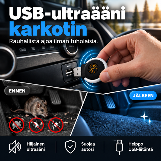 USB-ultraäänikarkotin – pidä tuholaiset poissa pieniltä alueilta!