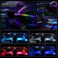 🔥50 % ALENNUS!!📢🚗✨ Car Interior LED Strip Atmosphere Lights Pro – Luo oma valaistusmatkasi auton sisätiloihin, helppo asentaa ja loistava valinta ilta-ajoihin 💡