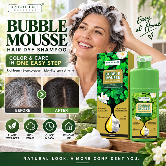 💈NYT 50 % ALENNUS! Kestävä kasviperäinen vaahtoväriaine, Bubble Mousse -väriaineshampoo, helppo kotivärjäys, hellävarainen koostumus harmaiden hiusten peittämiseen