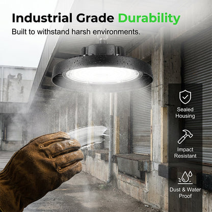 💡🏭 Kestävä UFO-LED-korkeahyllyvalaisin 🔧⚡ – Erittäin kirkas, säästää 70 % energiaa, ihanteellinen varastoihin ja työpajoihin. 5 vuoden takuu, saatavilla heti. Paras hinta-laatusuhde!