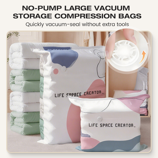 Viimeinen päivä tarjous! ⏰🔥Suuret tyhjiöpakkauspussit säilytykseen – ilman pumppua 🧳✨📦