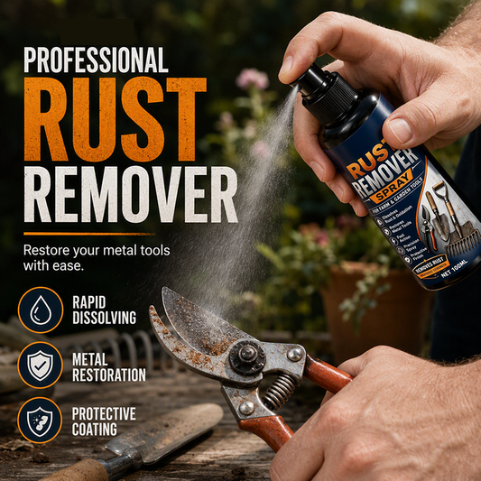 🔩⚡ 50 % ALENNUS! Aivan kuin käännät aikaa taaksepäin työkalujesi osalta! Suihkuta päälle, pyyhi pois – ruoste liukenee sekunneissa, ja näkymätön suojakerros suojaa työkalua kuukausien ajan uudelta ruosteelta.