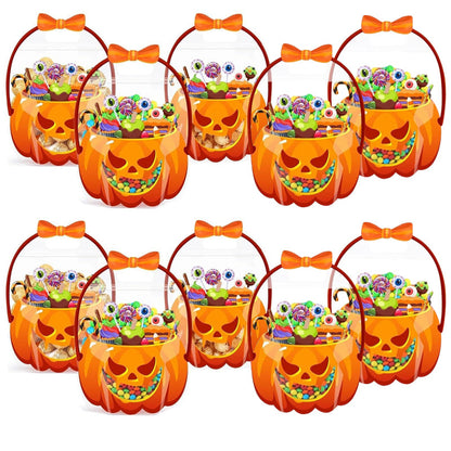 🎃Läpinäkyvät, kurpitsanmuotoiset lahjapussit Halloweeniksi