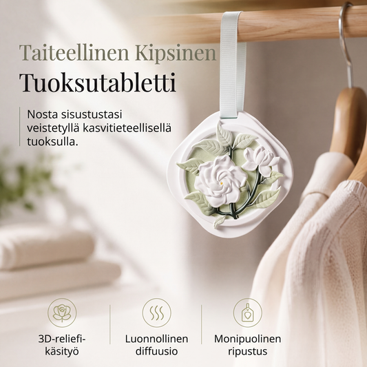 Pitkäkestoinen ripustettava kipsinen tuoksutabletti
