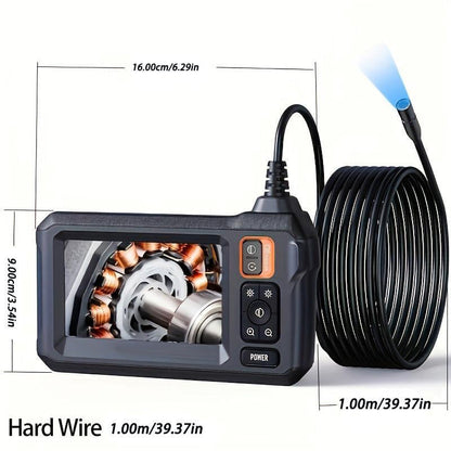 📷 -50 %! 🔦 Vedenkestävä 4,3 tuuman HD-endoskooppikamera – IPS 1080P & IP67 – Säädettävä LED-valaistus ja 1/5/10 metrin kaapeli vedenalaisiin tarkastuksiin 🛠️