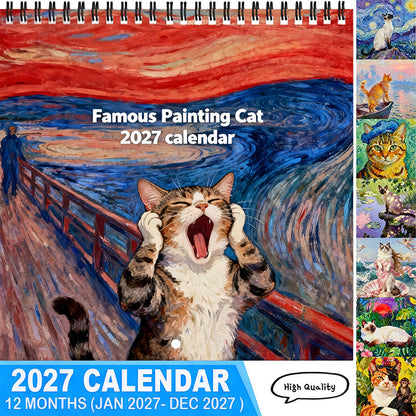 🐱 50 % ALENNUS! 🗓️ Kissan meemikalenteri 2027 – Päivittäistä huumoria ja seinäkoristetta ✨
