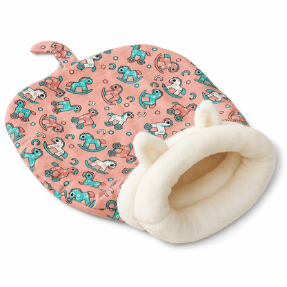 ✨50 % ALENNUS NYT! !✨🐱Puoliksi suljettu lämmin makuupussi, pehmeä, syvän unen takaava luolamajoitus lemmikeille, peitteellä varustettu kissoille ja pienille koirille