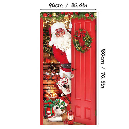 🔥Ajallisesti rajoitettu 50 %:n alennus⏰️🎄 Jouluinen ovikoriste – 90 × 180 cm