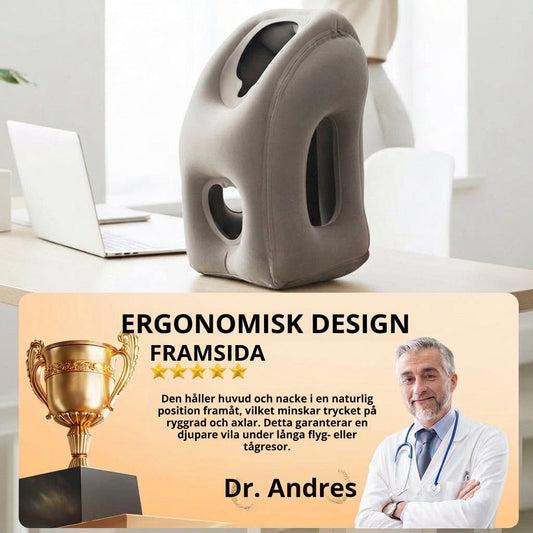🛏️ NYT 50 % ALENNUS! ✈️ Kannettava, puhallettava ja ergonominen matkatyyny – 360° niskatuki ja 45°:n täydellinen kulma matkalle 💤
