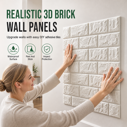 🍃🏆 Viimeisen päivän erikoistarjous: –50 %! ⏰ Uudista seinät hetkessä! Itseliimautuvat 3D-tiilipaneelit 🏡🧱