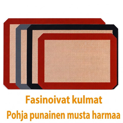 🔥Ajallisesti rajoitettu 50 %:n alennus⏰️Tartumaton silikoninen uunipelti, lämmönkestävä lasikuituleivontakalvo makroneille ja leivonnaisille