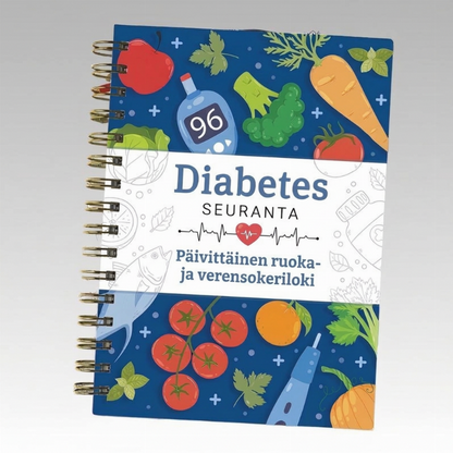 🩺 RAJOITETUN AJAN 50 % ALENNUS! 📘 Diabetespäiväkirja ja GI-seurantaloki – verensokeriloki, ruokavalio, lääkärikäyntien kirjanpito ✨